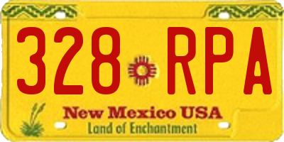 NM license plate 328RPA