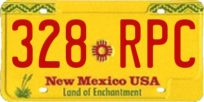 NM license plate 328RPC