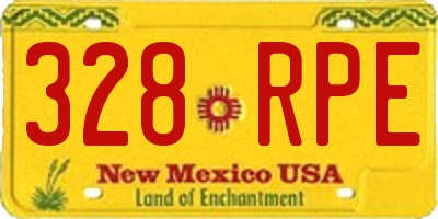 NM license plate 328RPE