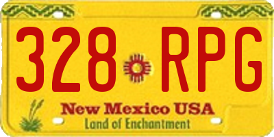 NM license plate 328RPG