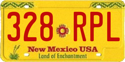 NM license plate 328RPL