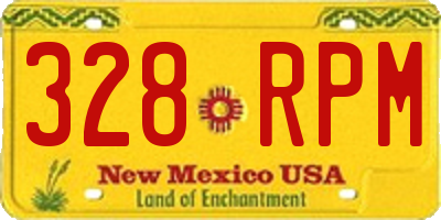 NM license plate 328RPM
