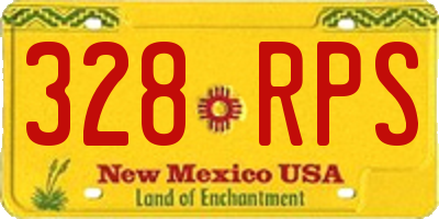 NM license plate 328RPS
