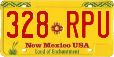 NM license plate 328RPU