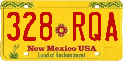 NM license plate 328RQA