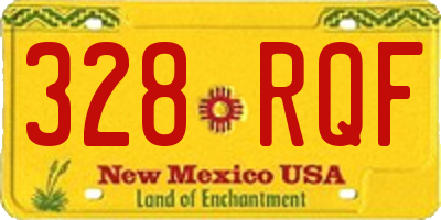 NM license plate 328RQF