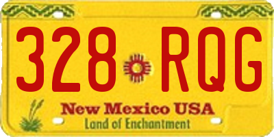 NM license plate 328RQG