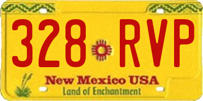 NM license plate 328RVP