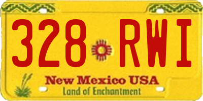 NM license plate 328RWI