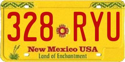 NM license plate 328RYU