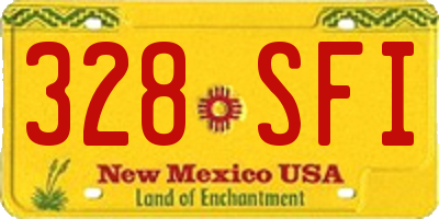 NM license plate 328SFI