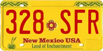 NM license plate 328SFR