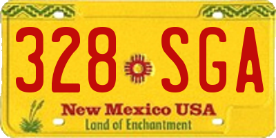 NM license plate 328SGA