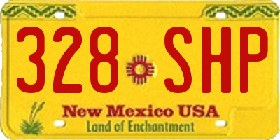 NM license plate 328SHP