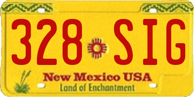 NM license plate 328SIG