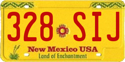 NM license plate 328SIJ