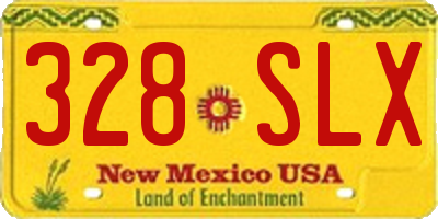 NM license plate 328SLX