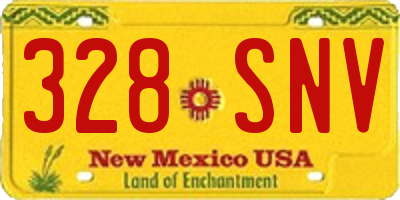 NM license plate 328SNV
