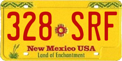 NM license plate 328SRF