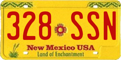 NM license plate 328SSN