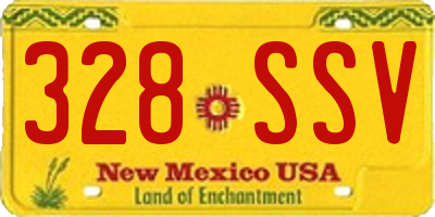 NM license plate 328SSV