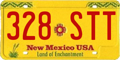 NM license plate 328STT