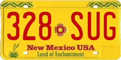 NM license plate 328SUG