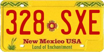 NM license plate 328SXE