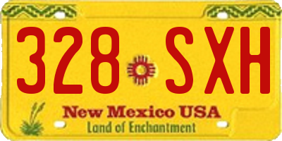 NM license plate 328SXH
