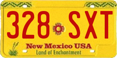 NM license plate 328SXT