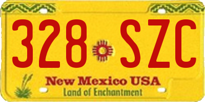 NM license plate 328SZC