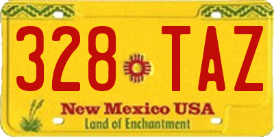 NM license plate 328TAZ