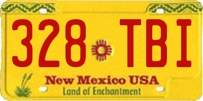 NM license plate 328TBI