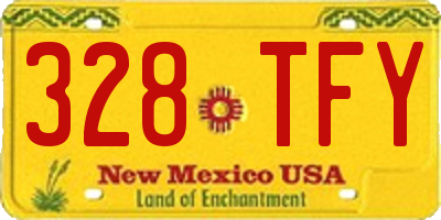 NM license plate 328TFY