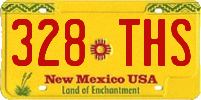 NM license plate 328THS