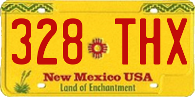 NM license plate 328THX
