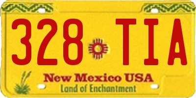 NM license plate 328TIA