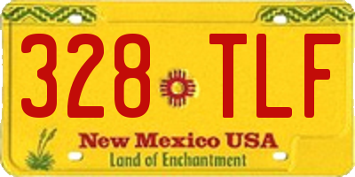 NM license plate 328TLF