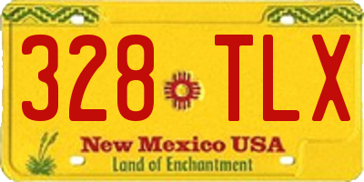 NM license plate 328TLX