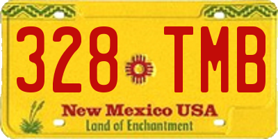 NM license plate 328TMB