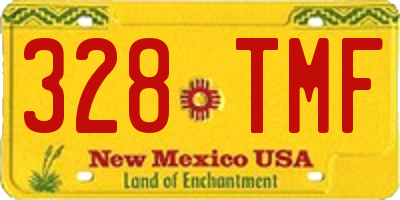 NM license plate 328TMF