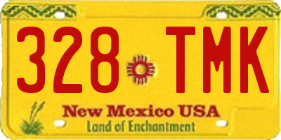NM license plate 328TMK