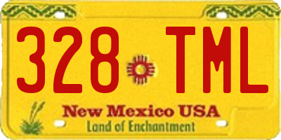 NM license plate 328TML