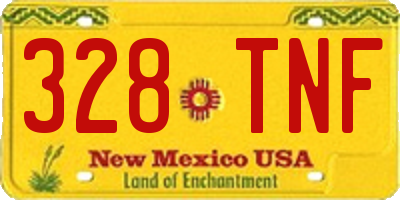 NM license plate 328TNF