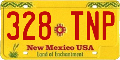 NM license plate 328TNP