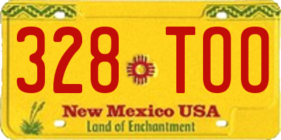 NM license plate 328TOO