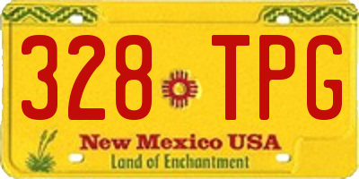 NM license plate 328TPG