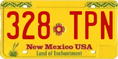 NM license plate 328TPN