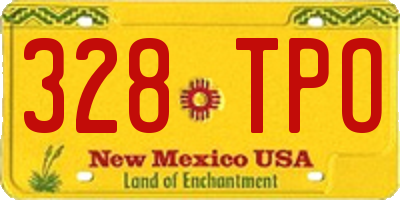 NM license plate 328TPO