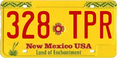 NM license plate 328TPR
